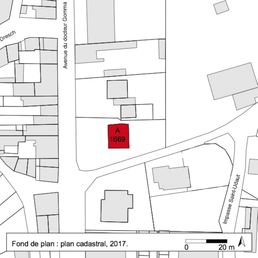 Extrait du plan cadastral.