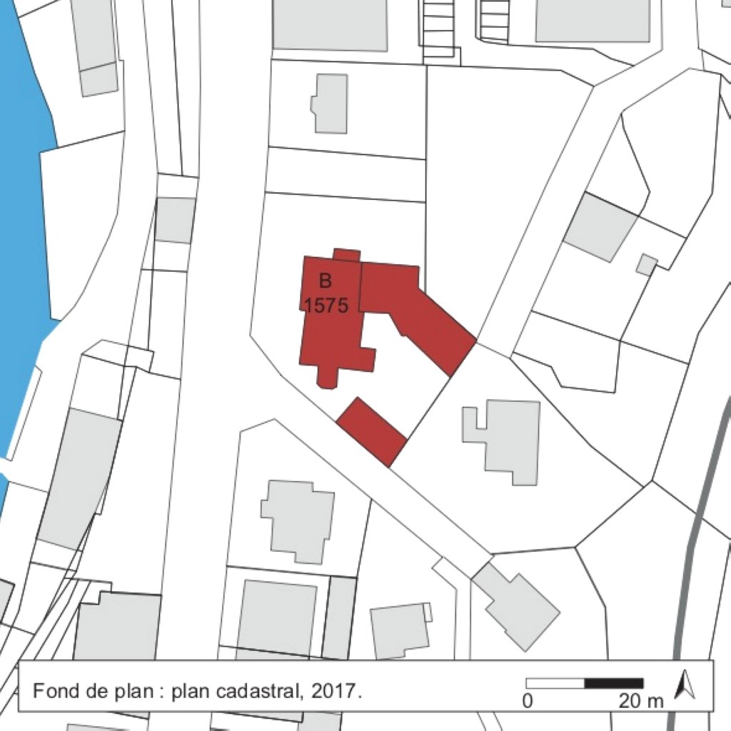 Extrait du plan cadastral.