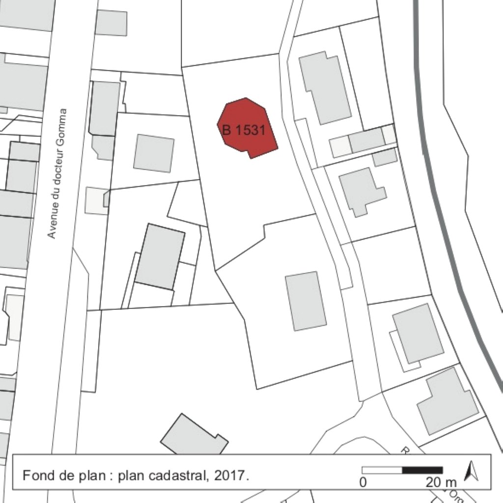 Extrait du plan cadastral.