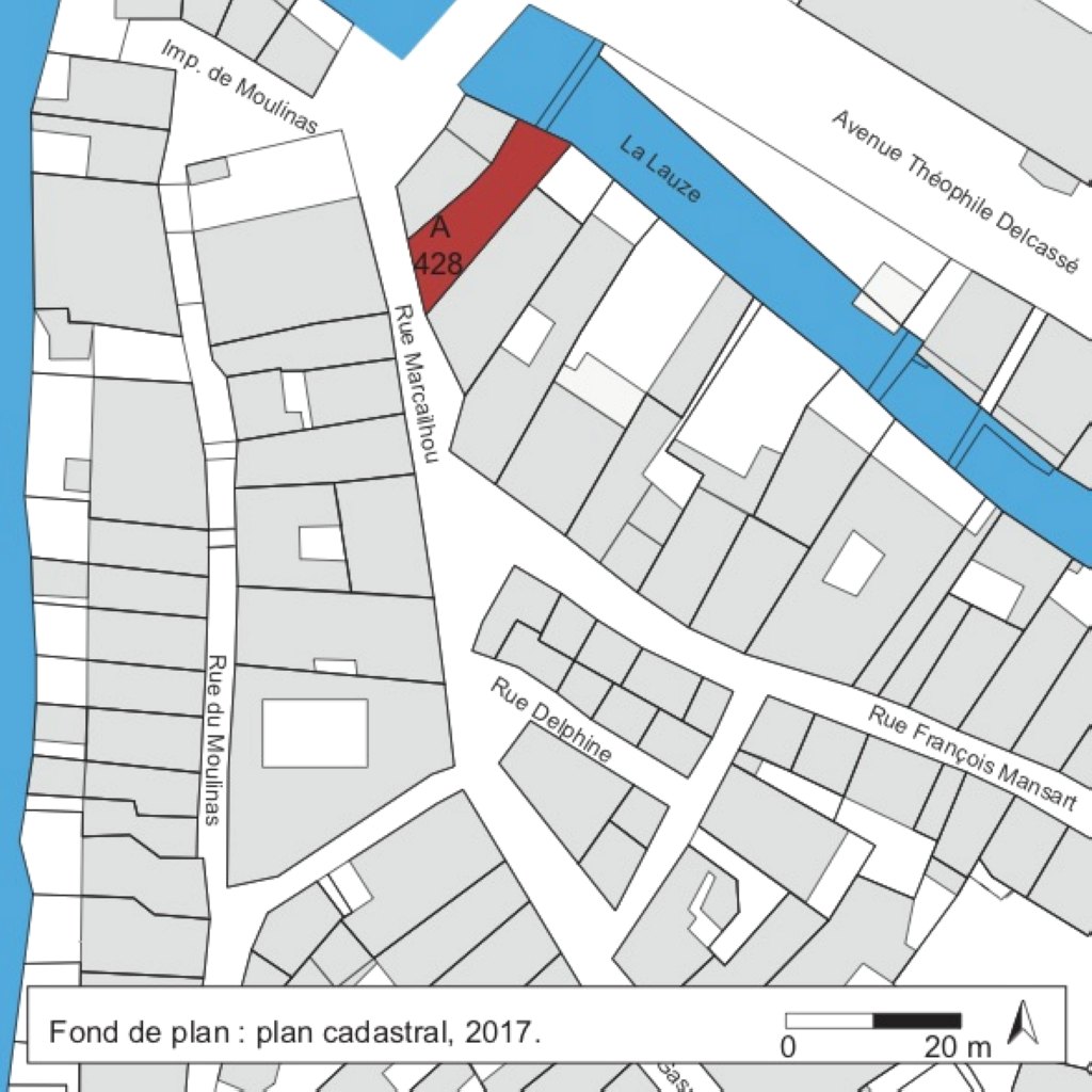 Extrait du plan cadastral.