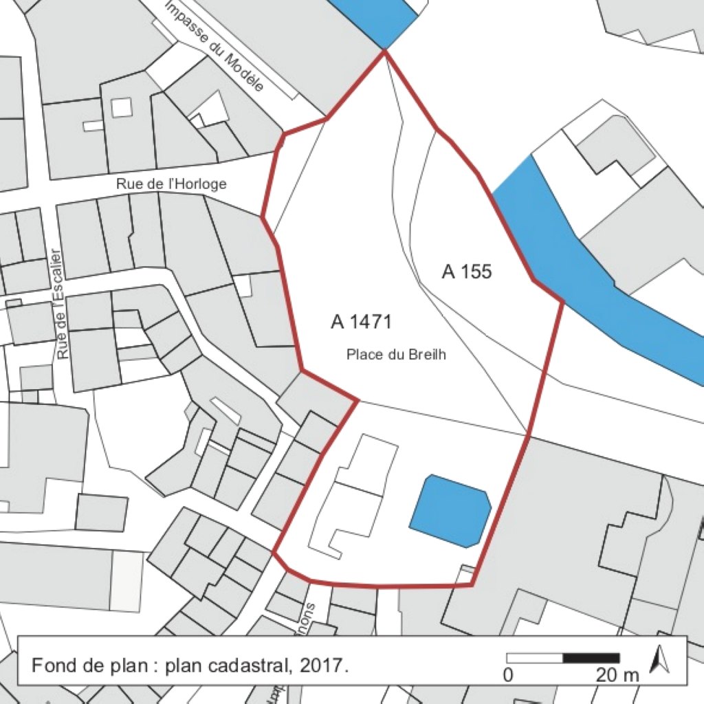 Extrait du plan cadastral.