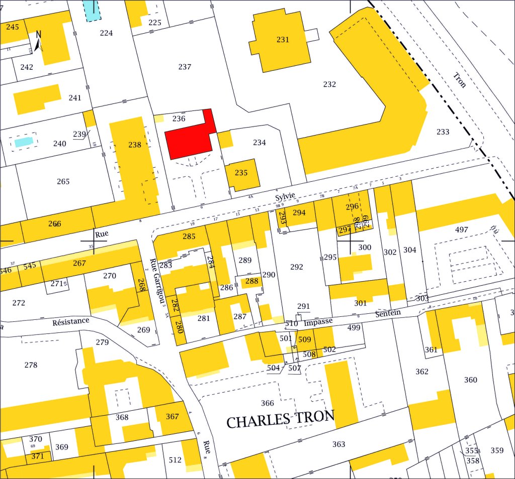 Plan de situation AK 236 (sur fond de plan cadastral DGFiP, 2018).