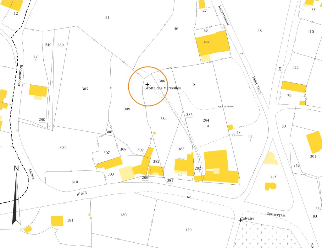 Extrait du plan cadastral 2018.