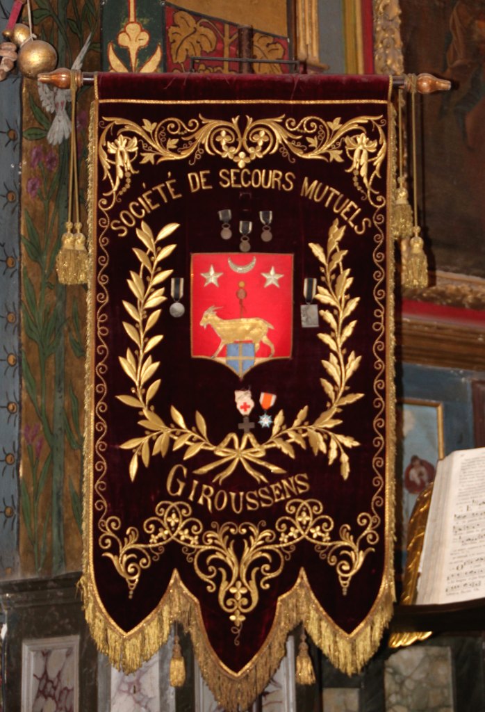 Bannière de procession de la société du secours mutel