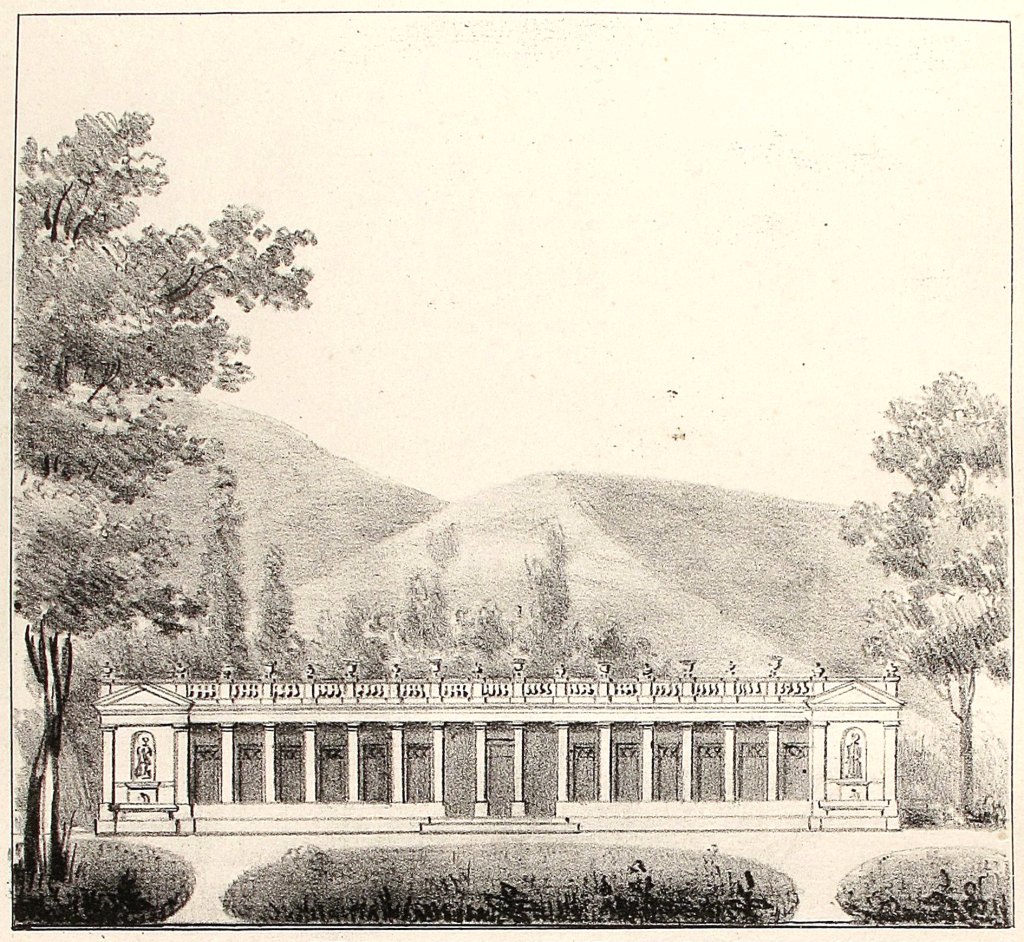 Dessin en élévation de la façade nord.
