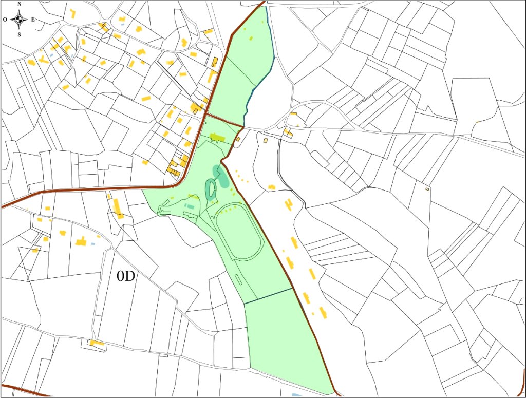 Plan de situation de la station, emprise de 1822.