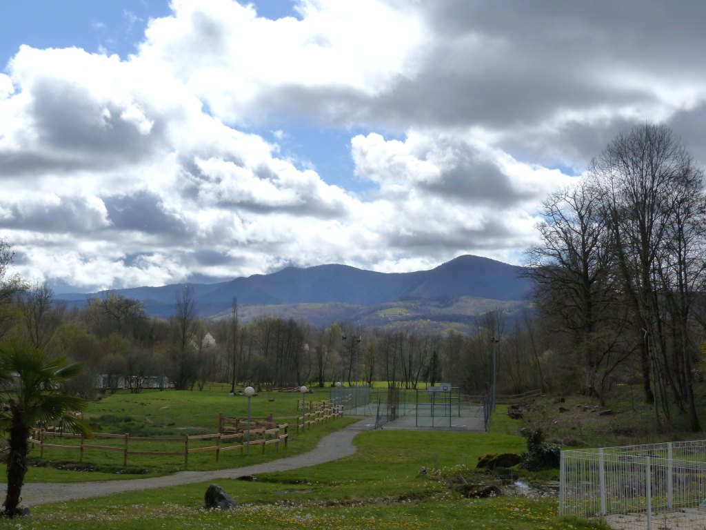 Vue sud de l'ancien parc thermal.