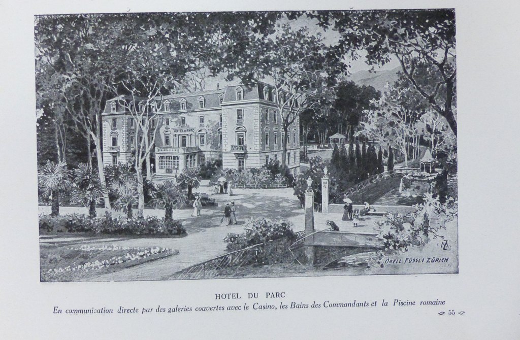 Dessin d'Orell Füssli représentant l'hôtel du parc. 