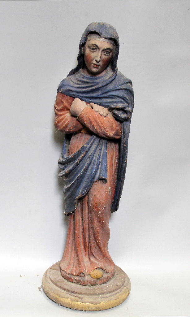 Paire de statues de calvaire : La Vierge et saint Jean