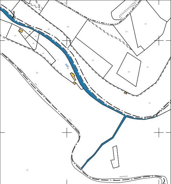 Extrait du plan cadastral actuel [2017], section B , échelle 1 : 2500