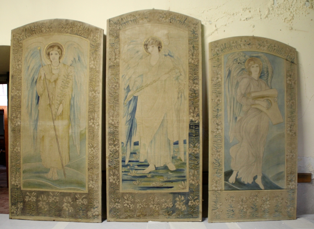 Ensemble de 3 tableaux : anges