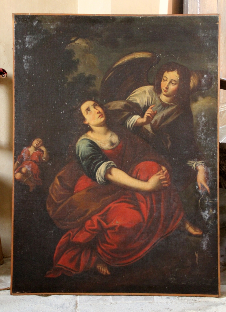 Tableau : Agar et Ismael dans le désert