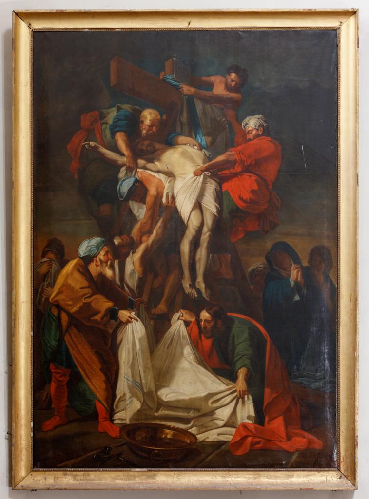 Tableau et son cadre : Descente de croix