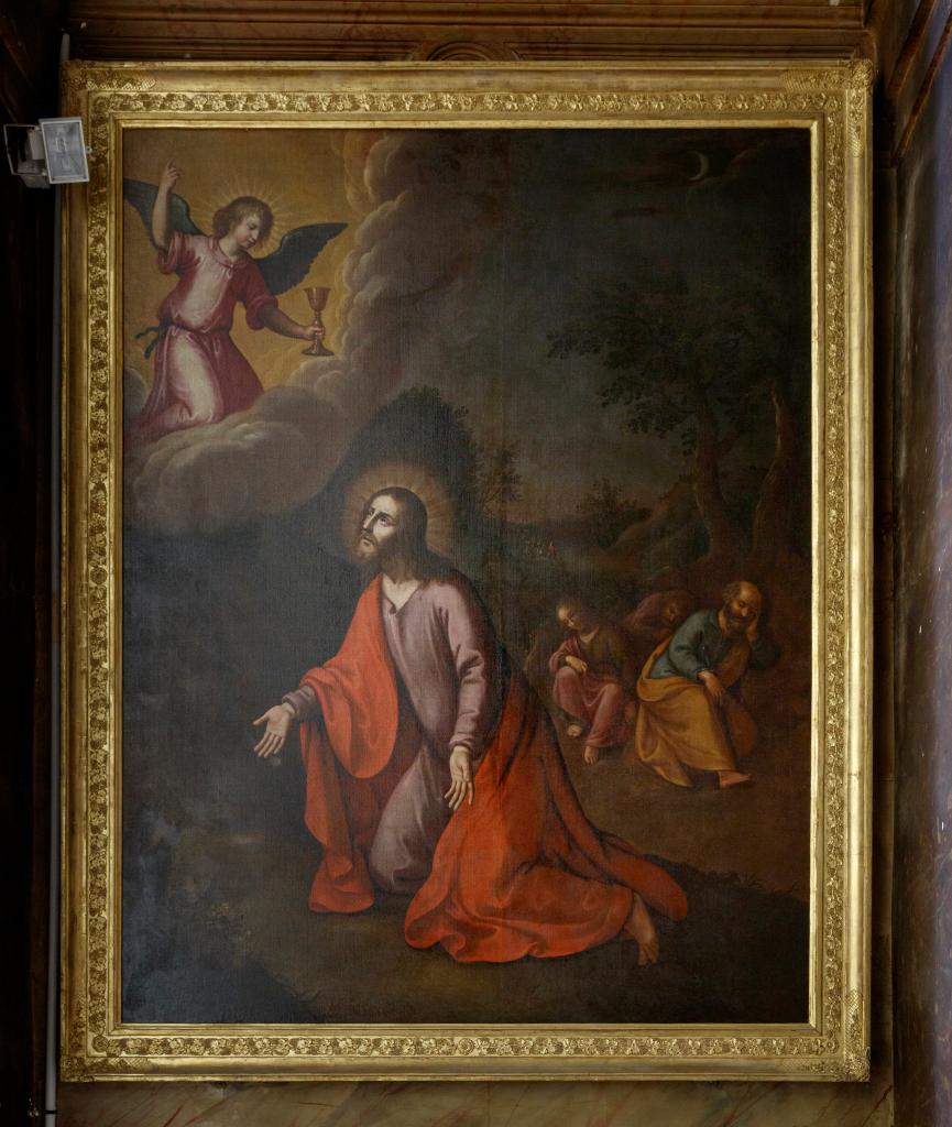 Tableau et son cadre : Christ au jardin des oliviers