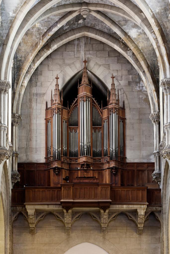 vue d'ensemble de l'orgue, au revers de la façade occidentale ; vue d'ensemble