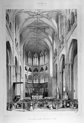 Eglise Saint-Nizier à Lyon, lithogr. par A. Dauzats, 1839.