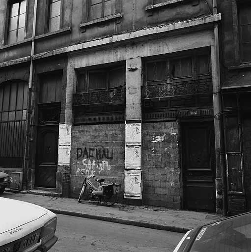 Façade rue Mercière, rez-de-chaussée et entresol.