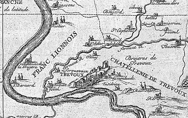 Carte : souveraineté de Dombes