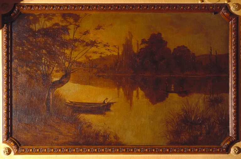 Ensemble de 10 tableaux du café du Palais