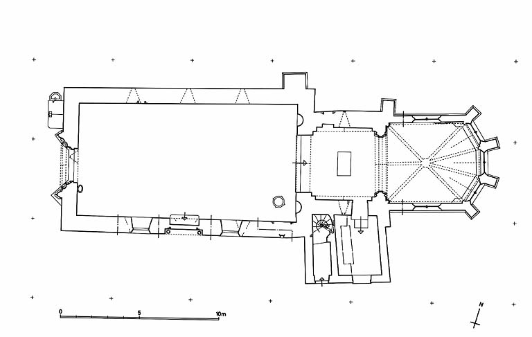 Plan, relevé expédié P. Cherblanc, 1992.