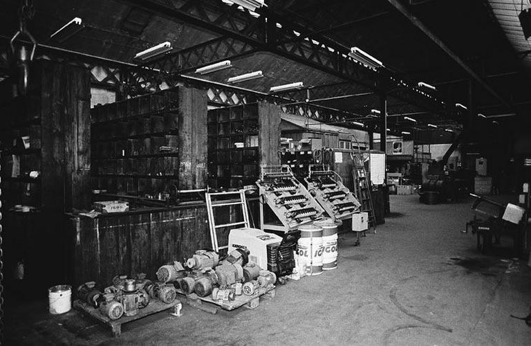 Vue générale de l'atelier mécanique au rez-de-chaussée