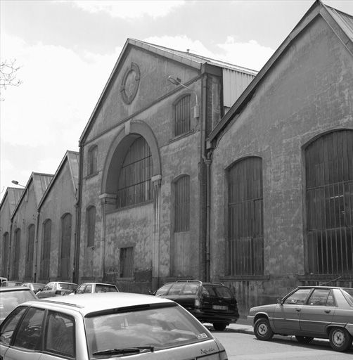 Vue est, détail grande halle, rue Claudius Collonge