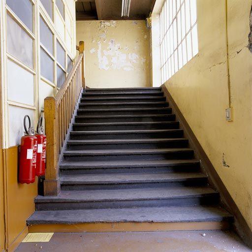 Contrôle fonderie, escalier de l'ancienne lingerie.