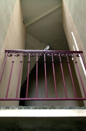 Détail du garde-corps de la cage d'escalier