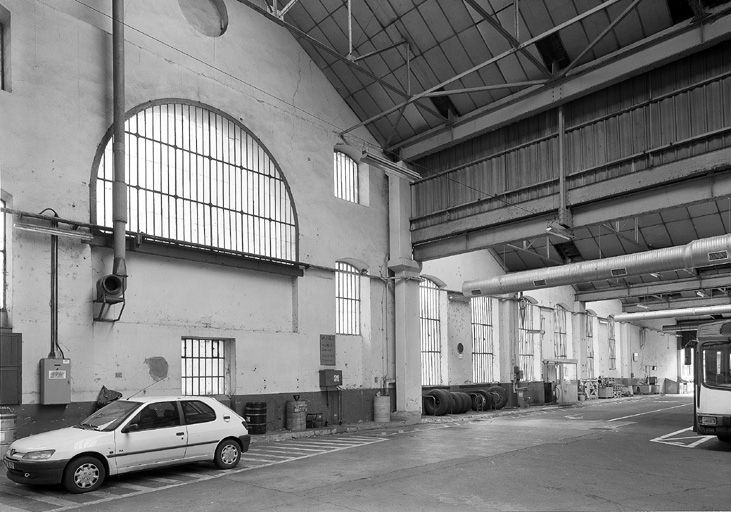 Halle de montage, vue intérieure nord-ouest