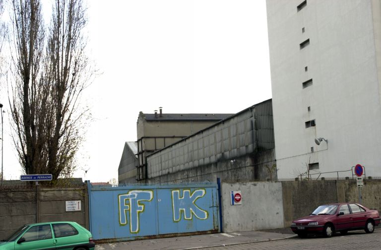 Détail façade nord-est ateliers des Grands Moulins de Perrache