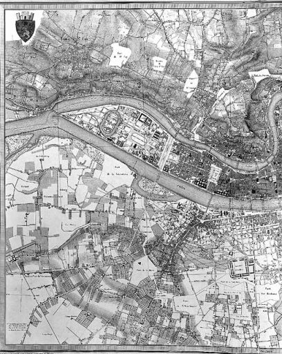 Plan de Dardel, 1853, partie sud