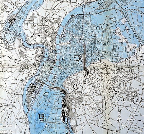 Plan des inondations de 1840 et 1856, 1936