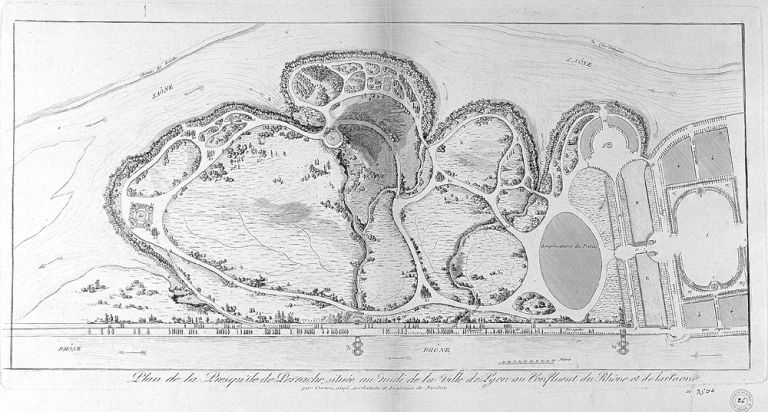 Plan de la Presqu'île de Perrache... / Curten aîné, 1807