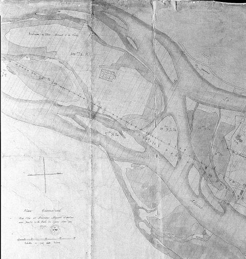 Plan géométral des Iles et Breteaux Mogniat..., 1753. Détail