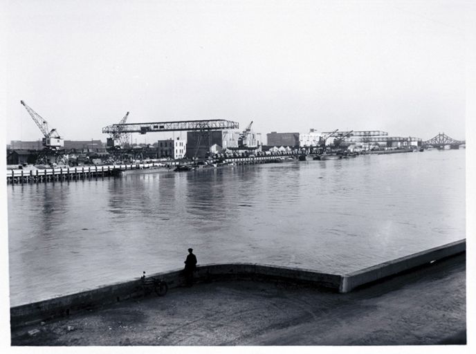 Le port Rambaud en 1934. Vue d'ensemble prise du quai Jean-Jacques Rousseau