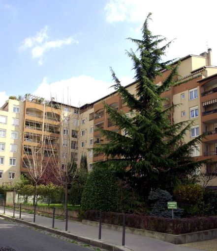 Vue d'ensemble des jardins rue Quivogne