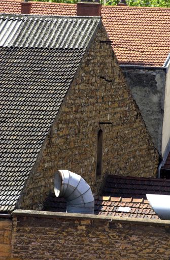 Détail du pignon ouest du hangar central