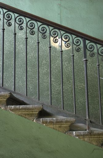 Détail de la rampe de l'escalier