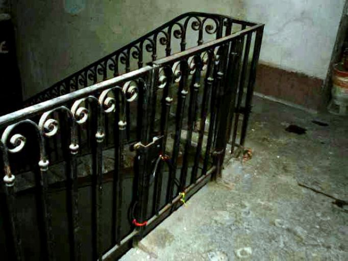 Détail de la rampe d'escalier sur le palier