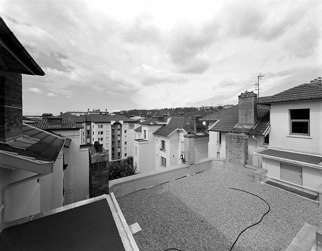 Le toit terrasse du corps de bâtiment rue Ravat