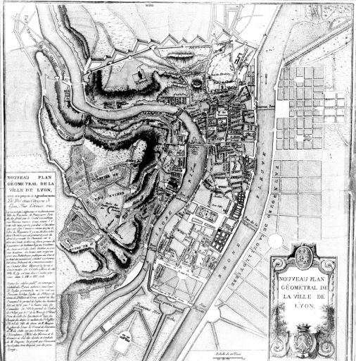 Nouveau plan géométral de la ville de Lyon, année 1789