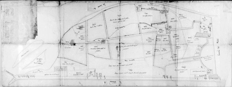 Plan de la presqu'île Perrache..., 1819