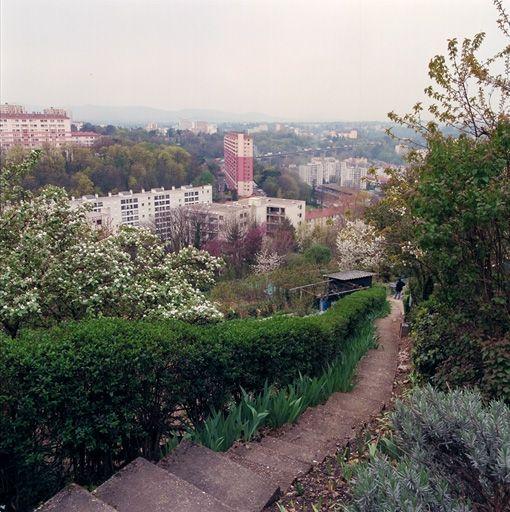 Escalier distribuant les jardins