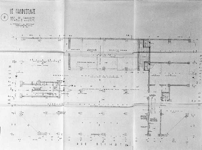 Plan du rez-de-chaussée / L. Piessat et A. Beyssac, [juillet 1954]