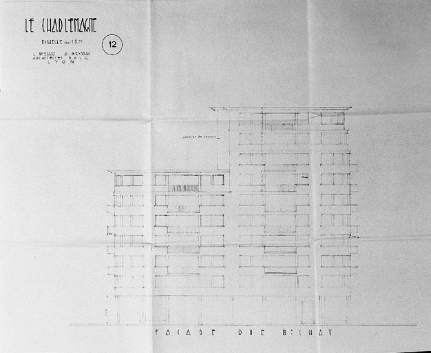 Elévation, rue Bichat / L. Piessat et A. Beyssac, [juillet 1954]