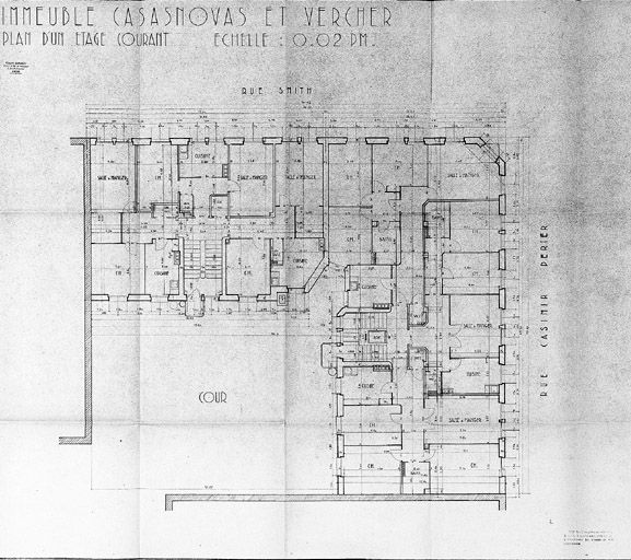 21-23 rue Casimir-Perier, distribution des logements