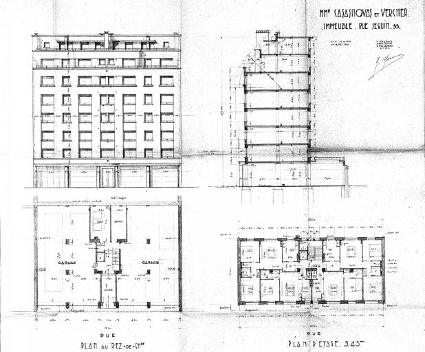 35 rue Seguin, distribution des logements