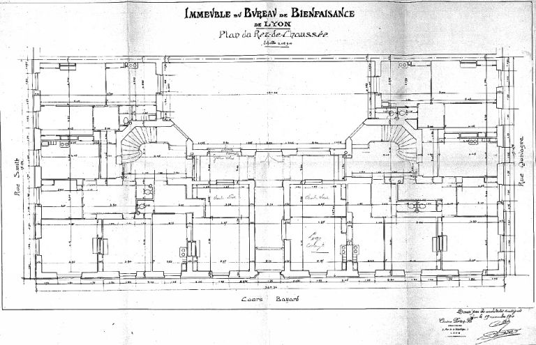 Plan du rez-de-chaussée / Claudius Porte et Fils, 19 novembre 1910