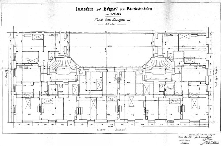 17 cours Bayard, distribution des logements