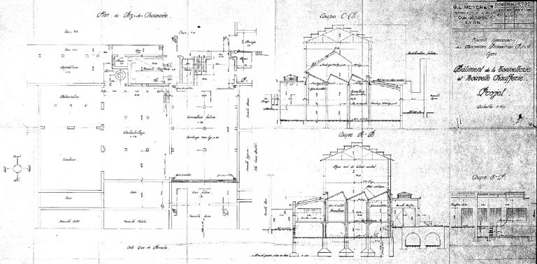 Plan de la tonnelerie / G.L. Meyer et Cie, 1938